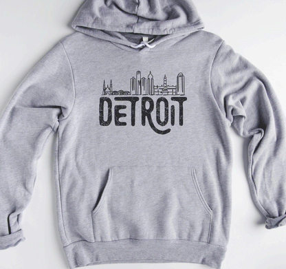 Detroit Skyline Fleece Hoodie