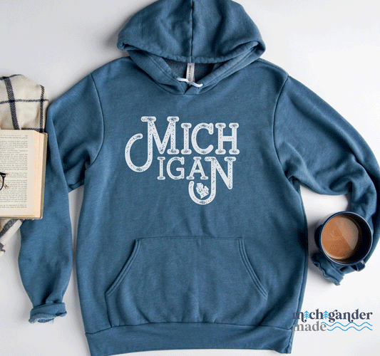 Vintage Michigan Fleece Hoodie