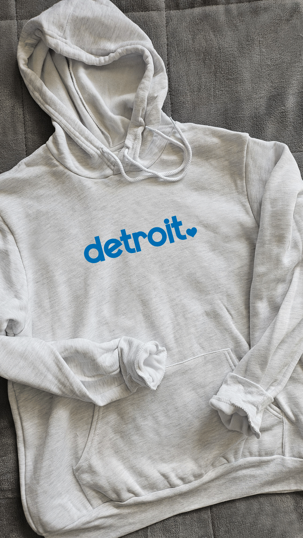 Detroit with Heart Fleece Hoodie