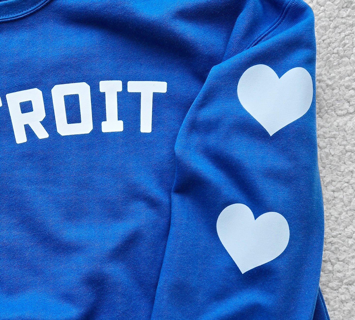 Detroit Football sweatshirt with hearts