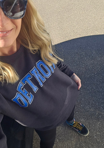 Detroit Blue Crew Sweatshirt