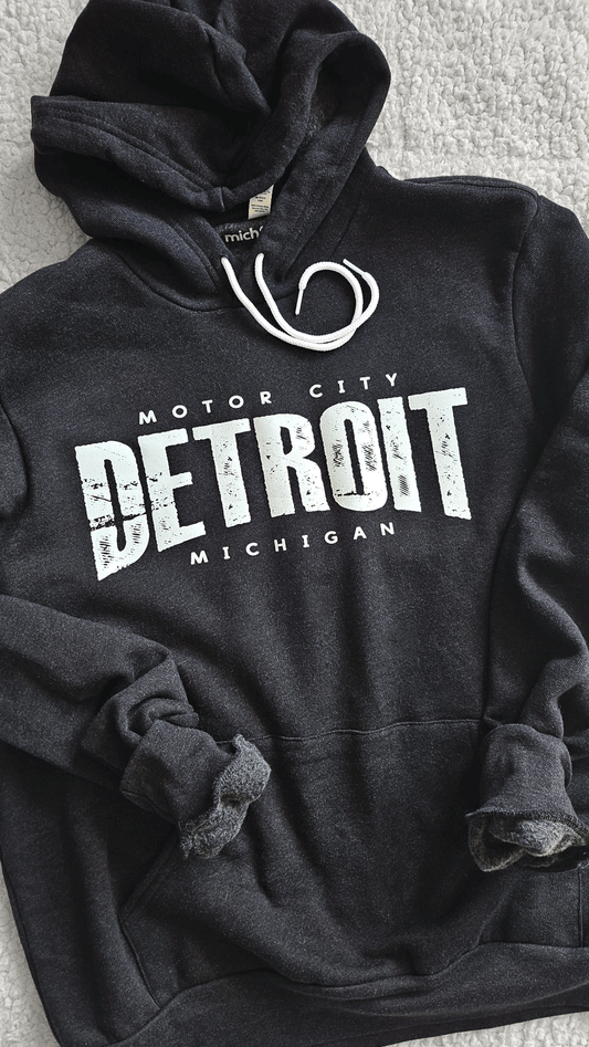 Motor City Detroit Michigan Fleece Hoodie